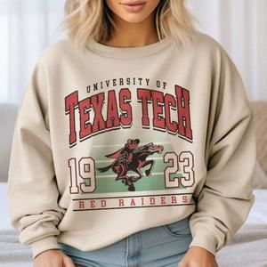Retro 1923 Texas Tech Red Raidersa University Sweatshirt